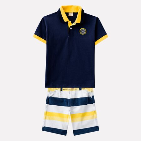 Conjunto Infantil Masculino Camisa Polo + Bermuda Milon 11318.6826.1