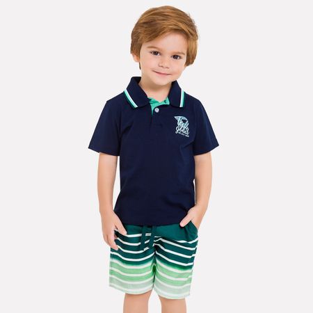 Conjunto Infantil Masculino Camisa Polo + Bermuda Milon 11785.4372.1