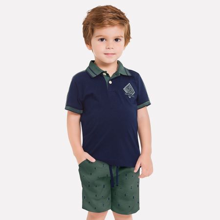 Conjunto Infantil Masculino Camisa Polo + Bermuda Milon 11804.0467.1
