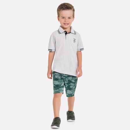 Conjunto Infantil Masculino Camisa Polo + Bermuda Milon M6889.0467.10