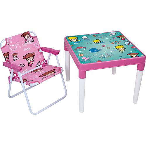 Conjunto Infantil Mesa + Cadeira Atlantis Marina - Mor