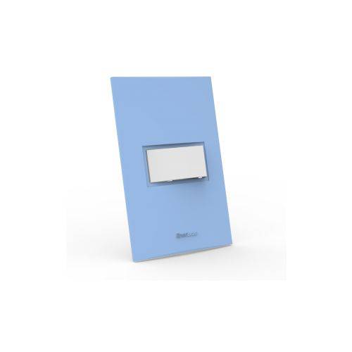 Conjunto Interruptor Simples - Beleze Azul Pastel Enerbras