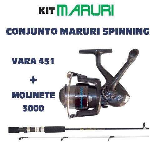 Conjunto Maruri Spinning Molinete 3000+ Vara 451 (1.35m)