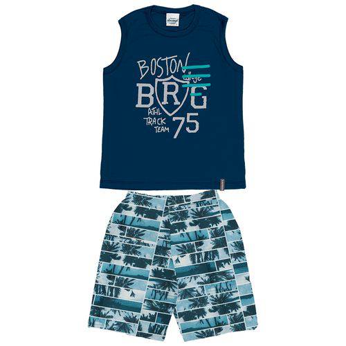 Conjunto Masculino Infantil Azul Marinho Boston Abrange
