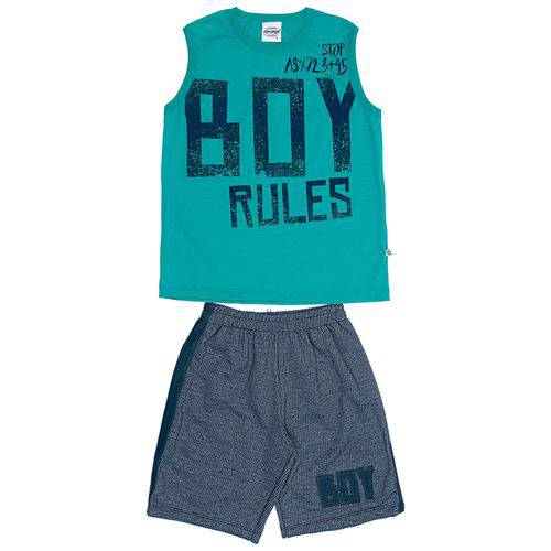 Conjunto Masculino Infantil Verde Boy Rules Abrange