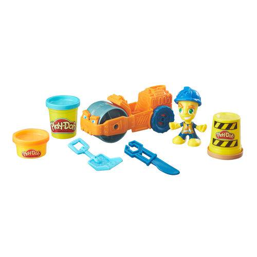 Conjunto Massa de Modelar - Figura e Veículo - Play-Doh Town - Rolo Compressor - Hasbro