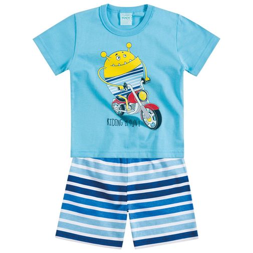 Conjunto Pijama - Passeio Divertido Azul - Kyly 1