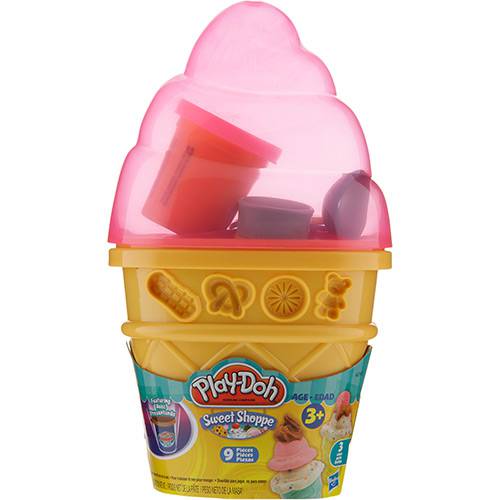 Conjunto Play-Doh Cone Sorvete Rosa - Hasbro
