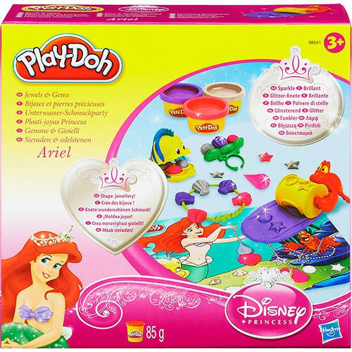 Conjunto Play-Doh Diversão Princesas - Ariel Jewels And Gems - Hasbro