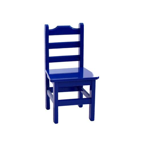Conjunto Pop Infantil Mesa 60x60 Cm de Madeira Maciça com 4 Cadeiras Azul
