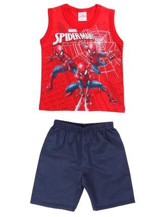 Conjunto Spider Man Infantil para Menino - Vermelho