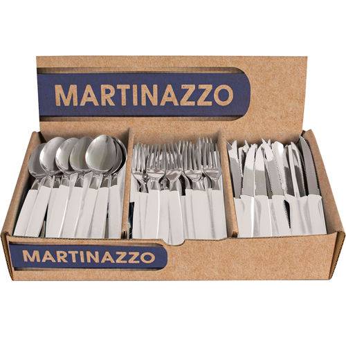 Conjunto Talher Piemonte com 144 Peças Branco Martinazzo