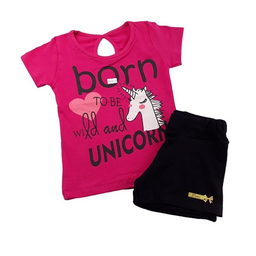 Conjuntos Infantil com Blusa de Unicórnio - Moderna Fashion