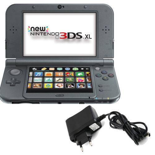 Console Nintendo New 3DS Xl - New Black + Carregador