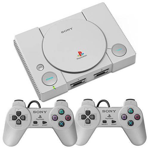 Console Playstation Classic Sony Scph-1000r com 20 Jogos Bivolt - Cinza