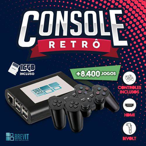 Console Retrô Brevit - Recalbox - Cartao 16gb