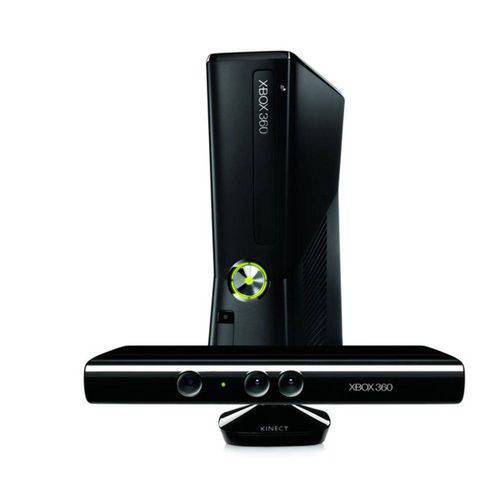 Console Xbox 360 Slim 4GB + Sensor Kinect + 2 Games Mostruário