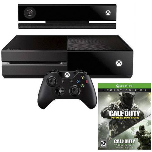 Console Xbox One 500gb + Call Of Duty Infinite Warfare + Sensor Kinect + Fonte + Controle Original