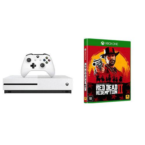Console Xbox One S 1tb Branco +red Dead Redeption 2