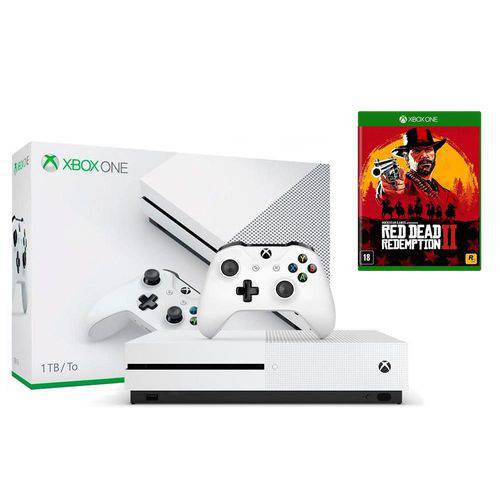 Console Xbox One S 1TB com Jogo Red Dead Redemption 2