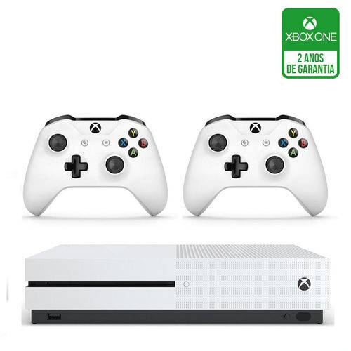 Console Xbox One S 1tb + 2 Controle One S Branco - Microsoft