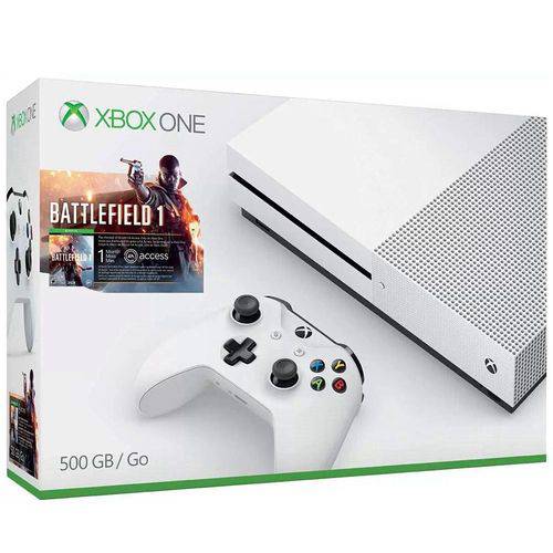 Console Xbox One S 500GB Bundle Jogo Battlefield 1