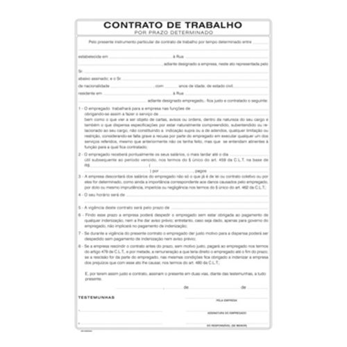 Contrato de Trabalho São Domingos - 50 Folhas 130716