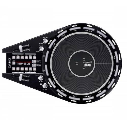 Controlador Casio Trackformer XW-DJ1 DJ Controller com Disco de 7" e Falante Integrado