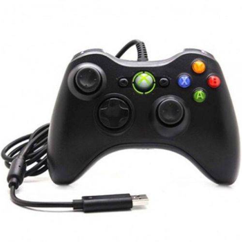 Controle C-fio Preto Xbox 360