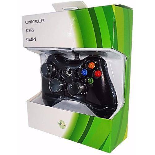 Controle com Fio para Xbox 360 Slim / Fat e Pc Joystick - Feir