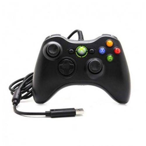 Controle com Fio Preto Original Xbox 360