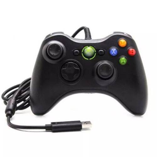 Controle com Fio Xbox 360 e Pc Slim Joystick Plug And Play