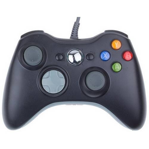 Controle com Fio Xbox 360 e Pc Slim Joystick Preto
