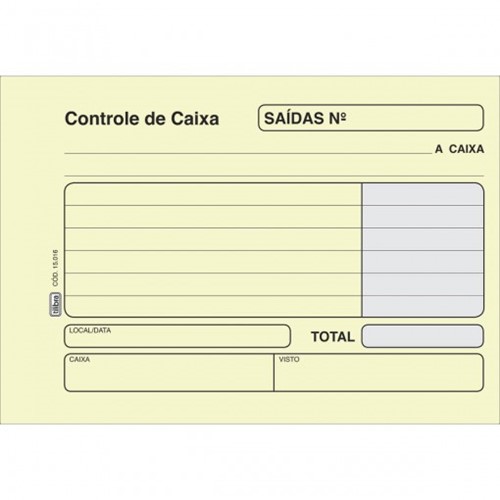 Controle de Caixa Saida Amarela - 100 Folhas 150169