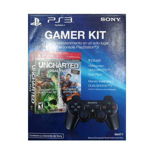 Controle Dualshock 3 para Playstation 3 Sony Cechzc2m - Kit Uncharted Dual Pack