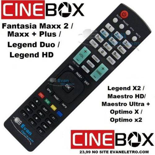Controle Fantasia Maxx 2 / Maxx + Plus / Legend Duo / Legend HD / Legend X2 / Maestro HD / Maestro Ultra + / Optimo X / Optimo X2 ORIGINAL