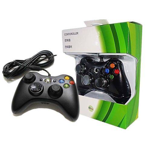 Controle Modelo Xbox 360 para Ps3 / Pc / Android - Preto