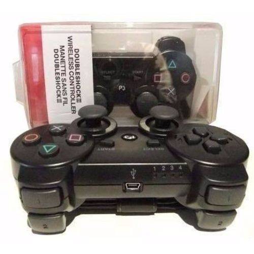 Controle para Playstation 3 Ps3 Sem Fio - Doubleshock Wireless com Vibração Preto