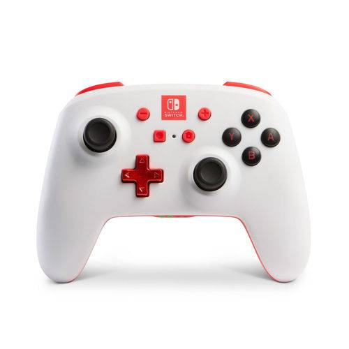 Controle Pro Sem Fio para Nintendo Switch Enhanced Wireless Branco / Vermelho - Power a