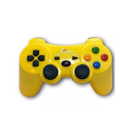 Controle Ps2 Wireless Playstation 2 Sem Fio Amarelo - Feir