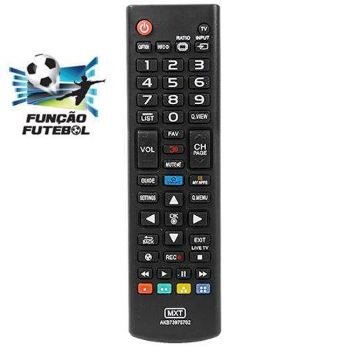 Controle Remoto para Tv Lg Led Smart 3d Akb73975702 com Função My Apps e Futebol