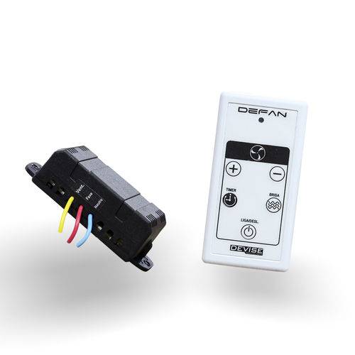 Controle Remoto para Ventilador de Parede - Motor Até 170w - Kit Transmissor com Receptor Devise - DeFan VP 1010 - Bivolts