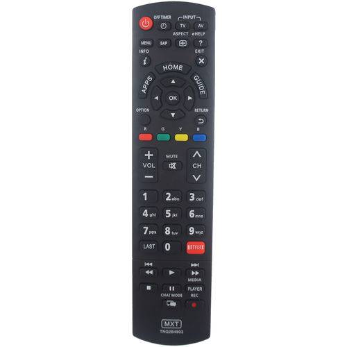Controle Remoto TV LED Smart Panasonic com Tecla Netflix - TNQ2B4903