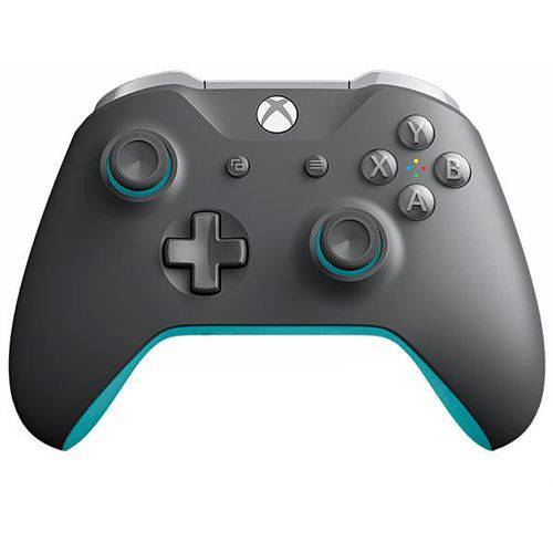 Controle Sem Fio Microsoft 1708 para Xbox One S e X - Cinza/Azul