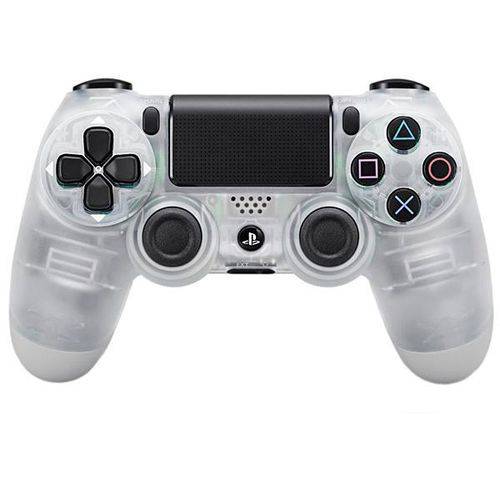 Controle Sem Fio Sony Dualshock 4 CUH-ZCT2U para Playstation 4 - Transparente/Cinza