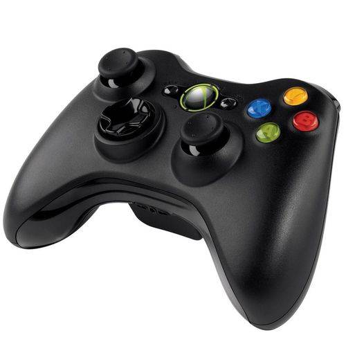 Controle Sem Fio Xbox 360 Original Preto + Receptor Usb para Pc