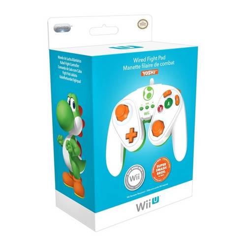 Controle Wii U Wired Fight Pad Edição Especial Yoshi Branco