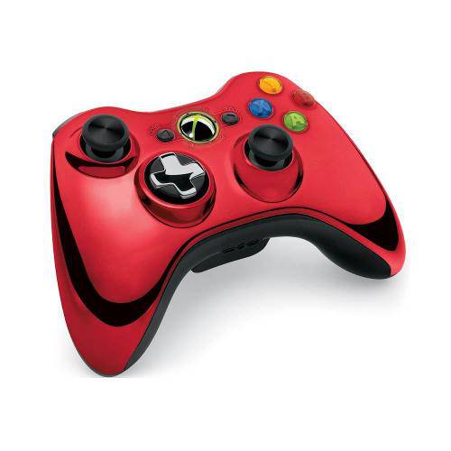 Controle Xbox 360 Chrome Vermelho