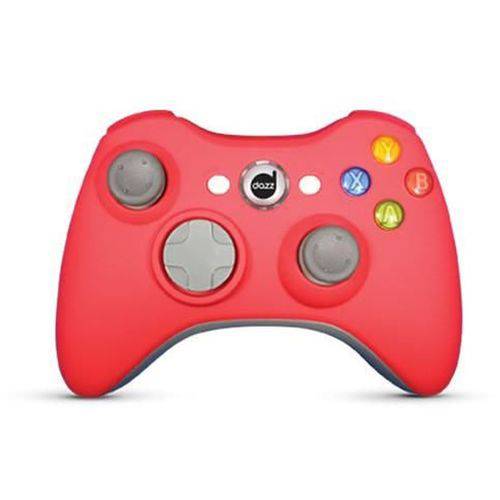 Controle Xbox 360 Rubber Pad com Fio Vermelho - Dazz - Ref.: 624494