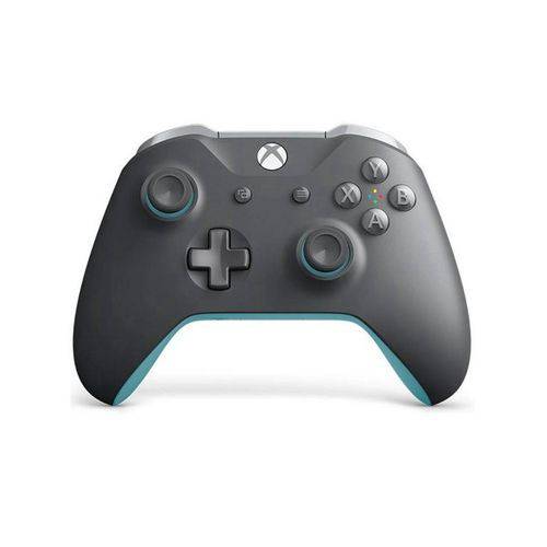 Controle Xbox One S Wireless Bluetooth Grooby Cinza e Azul - Microsoft